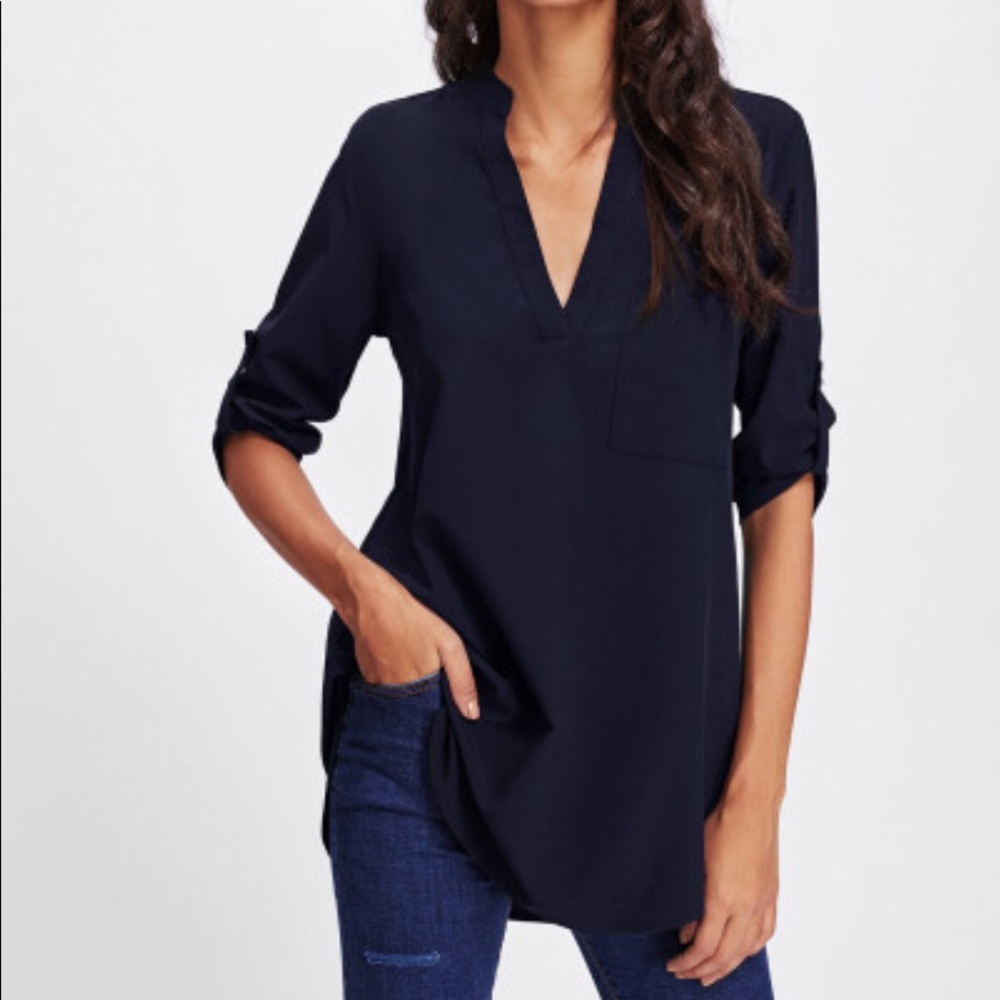 V-neck blouse